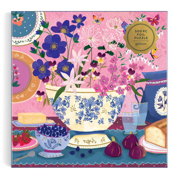 Joy Laforme Art of the Table 500 Piece Foil Puzzle-Chronicle Books-R3vel Threads, Women's Fashion Boutique, Located in Hudsonville, Michigan