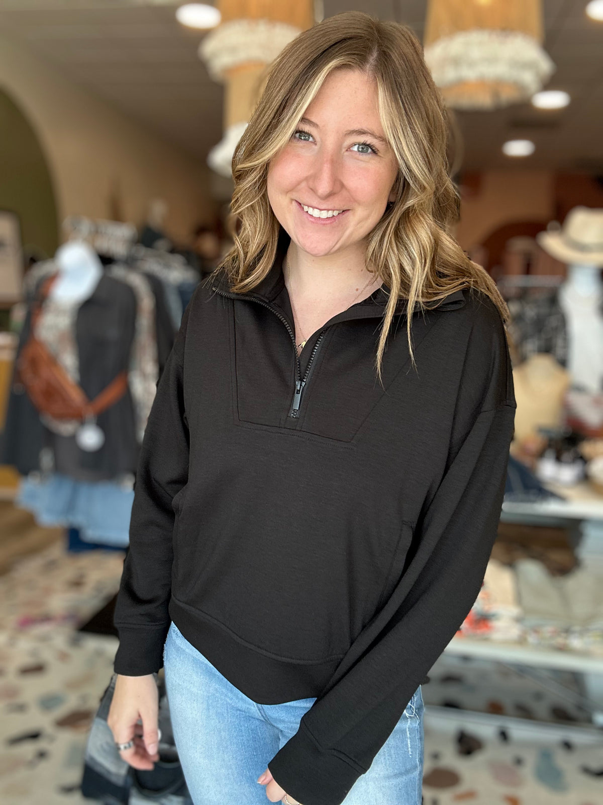 Lydia Quarter Zip-Zenana-R3vel Threads, Women's Fashion Boutique, Located in Hudsonville, Michigan