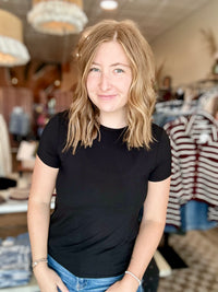 Carley top- Black-Be Cool-R3vel Threads, Women's Fashion Boutique, Located in Hudsonville, Michigan