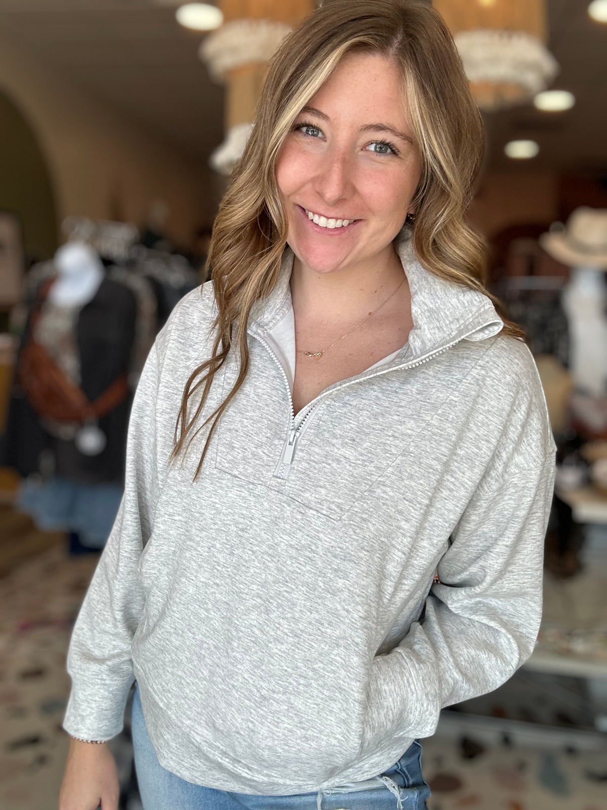 Lydia Quarter Zip-Zenana-R3vel Threads, Women's Fashion Boutique, Located in Hudsonville, Michigan