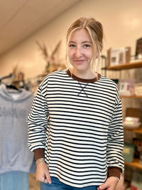 Gia Top-Blu Pepper-R3vel Threads, Women's Fashion Boutique, Located in Hudsonville, Michigan