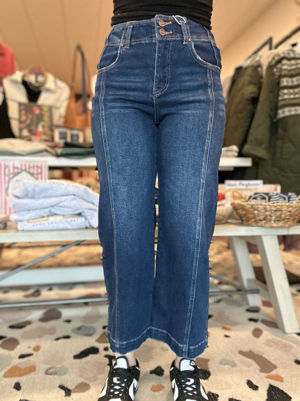 Kennedy High Rise Crop Front Seam-Risen-R3vel Threads, Women's Fashion Boutique, Located in Hudsonville, Michigan