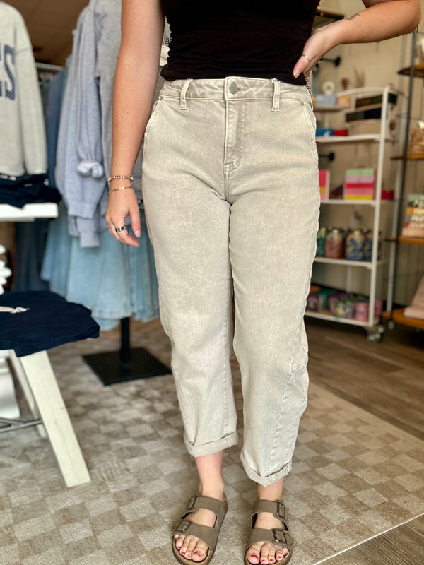 Carlie Barrel Jeans-Risen-R3vel Threads, Women's Fashion Boutique, Located in Hudsonville, Michigan