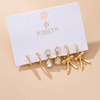 Pearl Crystal Teardrop Bow Trio Earring Set-JOSSLYN by wall to wall-R3vel Threads, Women's Fashion Boutique, Located in Hudsonville, Michigan