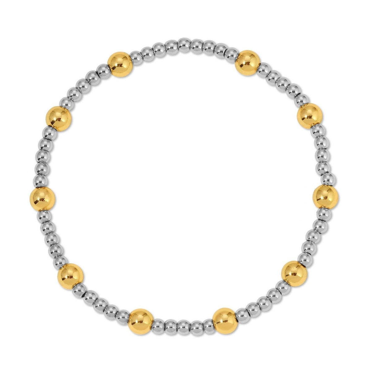 Two-Tone Stretch Bracelet 3mm/5mm-Splendid Iris-R3vel Threads, Women's Fashion Boutique, Located in Hudsonville, Michigan