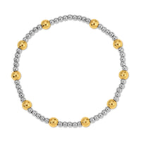 Two-Tone Stretch Bracelet 3mm/5mm-Splendid Iris-R3vel Threads, Women's Fashion Boutique, Located in Hudsonville, Michigan