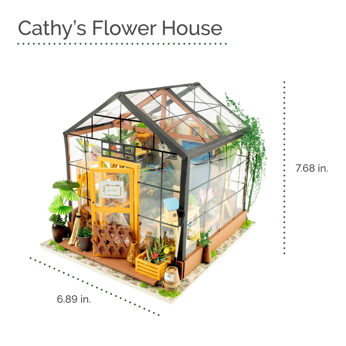 DIY Miniature House Kit: Cathy's Flower House-Hands Craft-R3vel Threads, Women's Fashion Boutique, Located in Hudsonville, Michigan