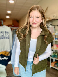 Brynn Sherpa Vest-Zenana-R3vel Threads, Women's Fashion Boutique, Located in Hudsonville, Michigan
