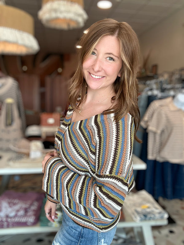 August Sweater-Blu Pepper-R3vel Threads, Women's Fashion Boutique, Located in Hudsonville, Michigan