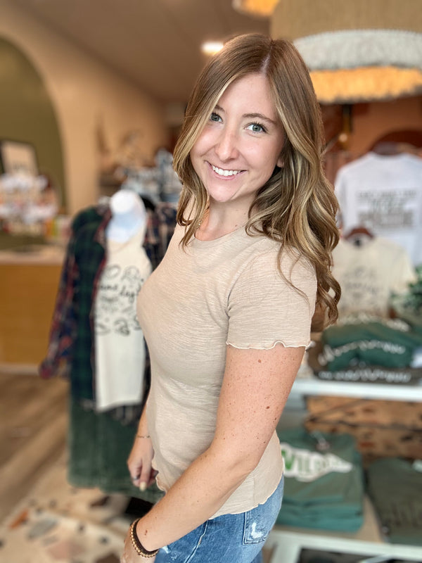 Elise Top-Tan-Aemi + Co-R3vel Threads, Women's Fashion Boutique, Located in Hudsonville, Michigan
