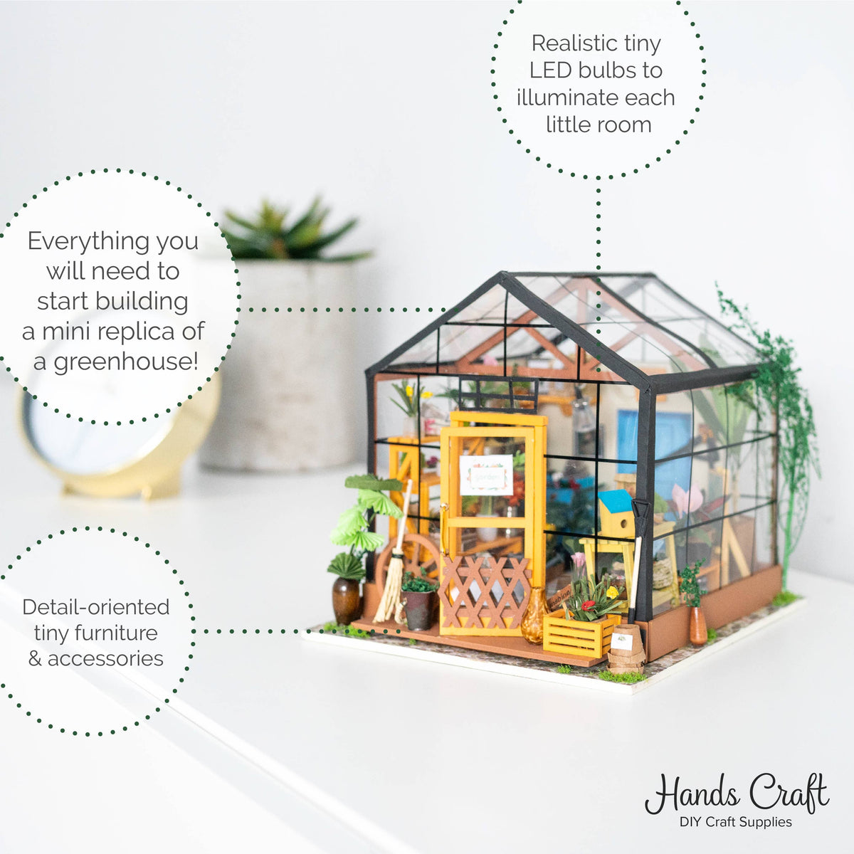 DIY Miniature House Kit: Cathy's Flower House-Hands Craft-R3vel Threads, Women's Fashion Boutique, Located in Hudsonville, Michigan