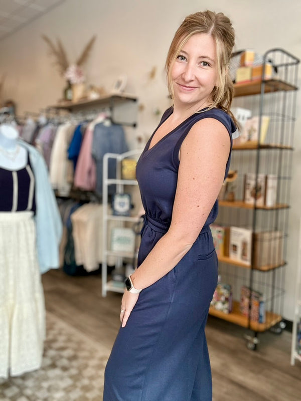 Karson Jumpsuit-Doe & Rae-R3vel Threads, Women's Fashion Boutique, Located in Hudsonville, Michigan