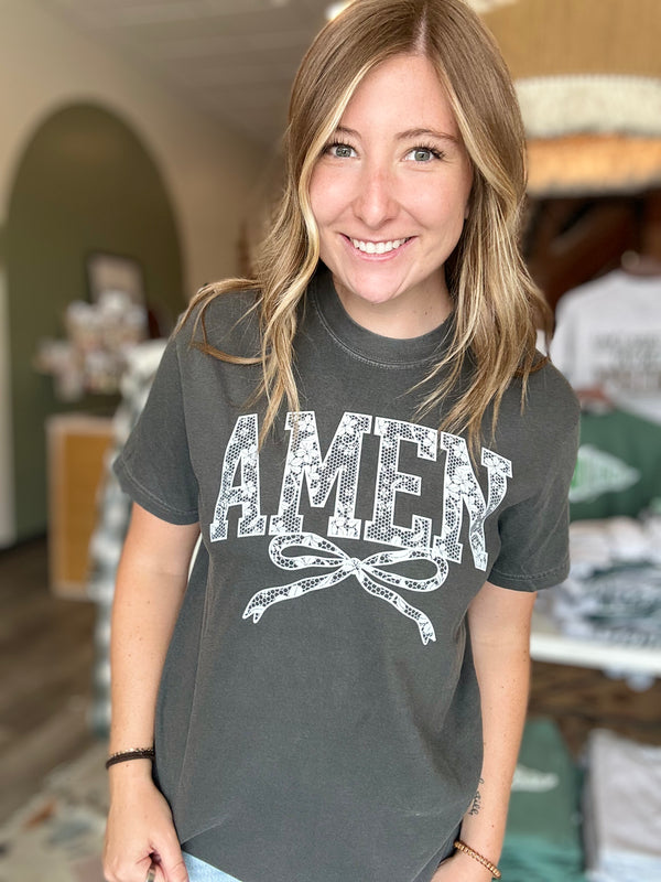 Amen Graphic Tee-comfort colors-R3vel Threads, Women's Fashion Boutique, Located in Hudsonville, Michigan
