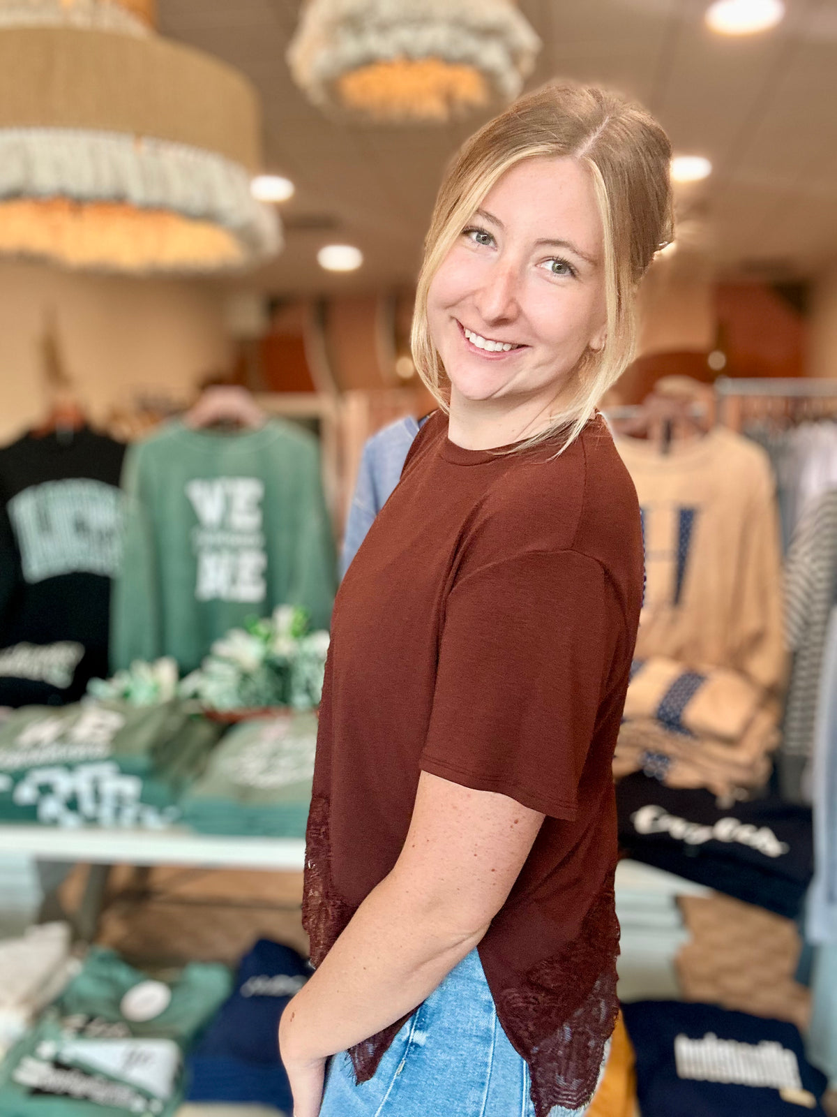 Faith Top-Brown-Les Amis-R3vel Threads, Women's Fashion Boutique, Located in Hudsonville, Michigan