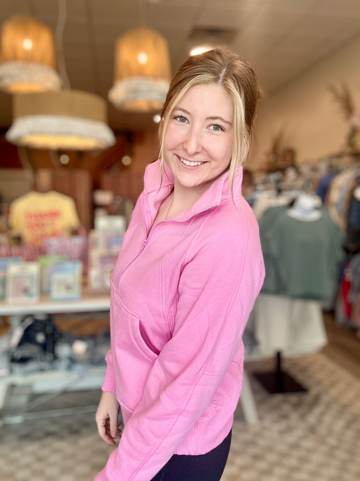Lucy Half Zip-Zenana-R3vel Threads, Women's Fashion Boutique, Located in Hudsonville, Michigan