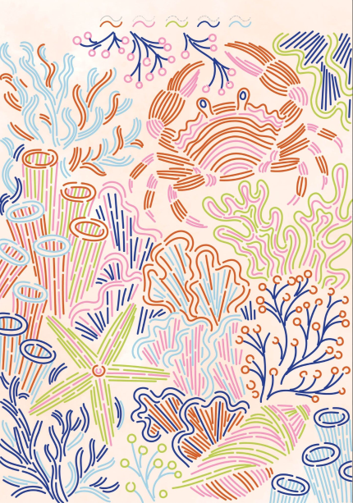 FlowArt -Trace By Line Tropical Paradise