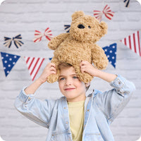 Brown Curly Bear Warmies-Warmies: America’s Favorite Microwave Plush Brand-R3vel Threads, Women's Fashion Boutique, Located in Hudsonville, Michigan