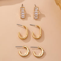Crystal & Gold Hoop Earring Set-JOSSLYN by wall to wall-R3vel Threads, Women's Fashion Boutique, Located in Hudsonville, Michigan