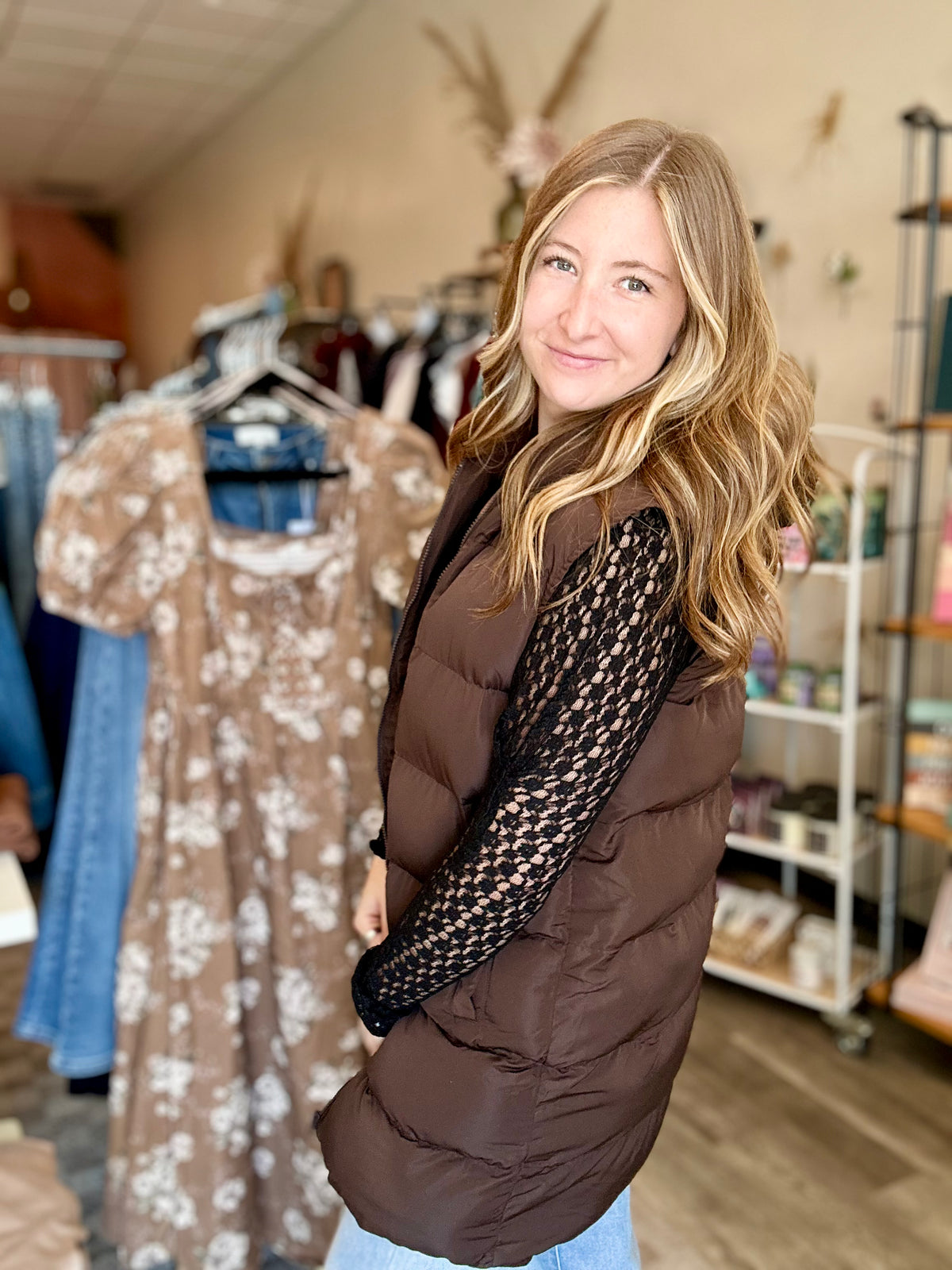 Cora Longline Puffer vest-Bluivy-R3vel Threads, Women's Fashion Boutique, Located in Hudsonville, Michigan