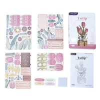 DIY Wooden Puzzle Kit - Pink Tulip Bloom Set-Hands Craft-R3vel Threads, Women's Fashion Boutique, Located in Hudsonville, Michigan
