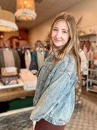 Cece Denim Jacket-Bluivy-R3vel Threads, Women's Fashion Boutique, Located in Hudsonville, Michigan