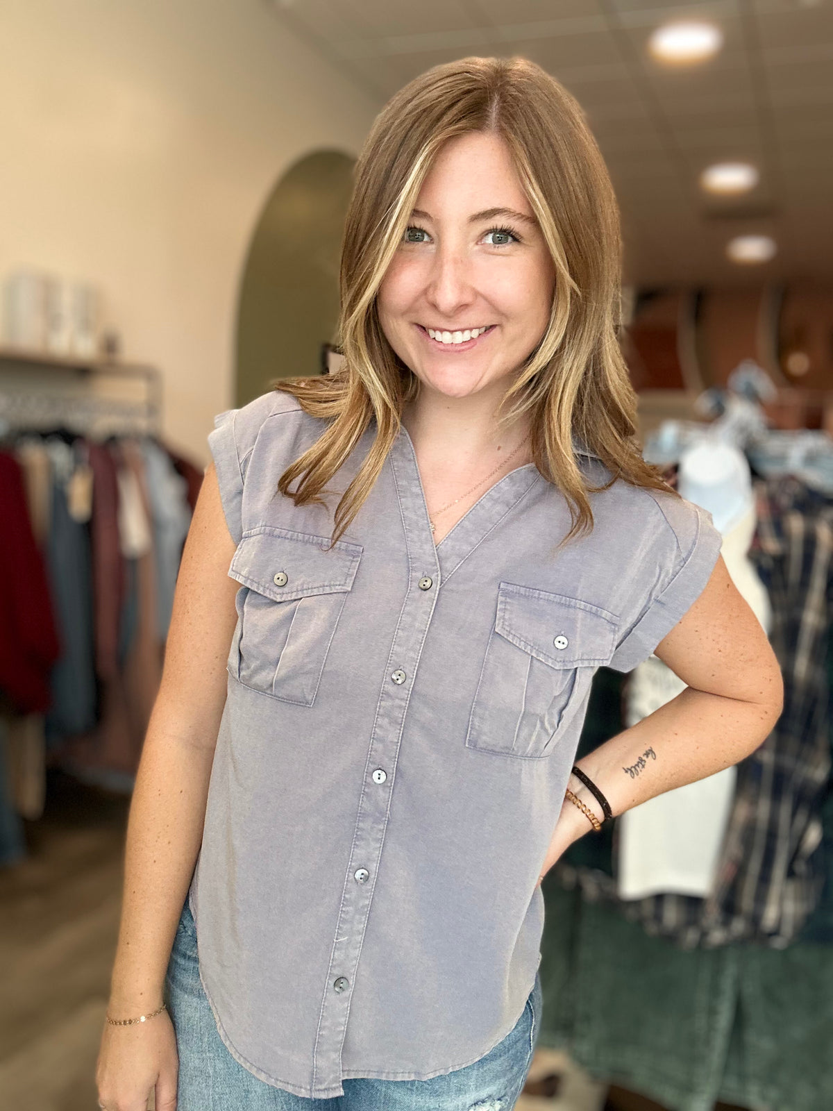 Molly Top-She+Sky-R3vel Threads, Women's Fashion Boutique, Located in Hudsonville, Michigan
