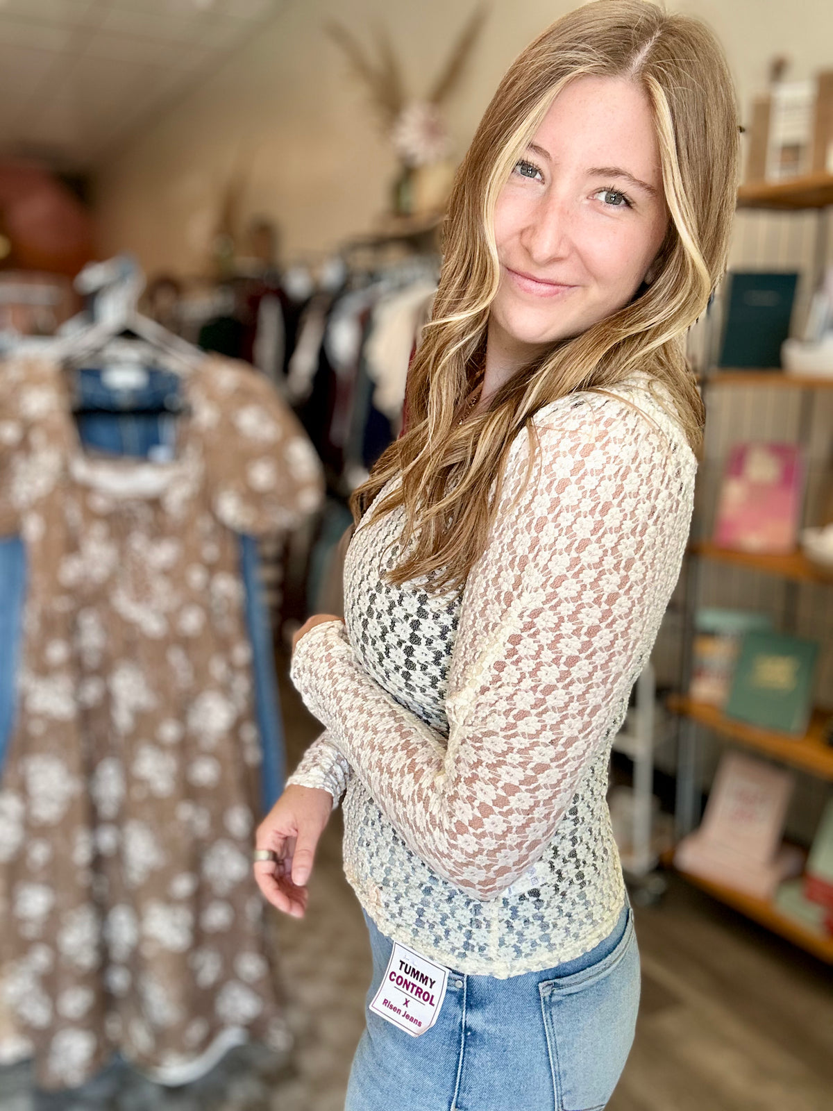 Morgan Lace Top-Doe & Rae-R3vel Threads, Women's Fashion Boutique, Located in Hudsonville, Michigan