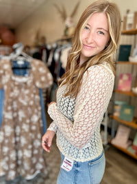Morgan Lace Top-Doe & Rae-R3vel Threads, Women's Fashion Boutique, Located in Hudsonville, Michigan