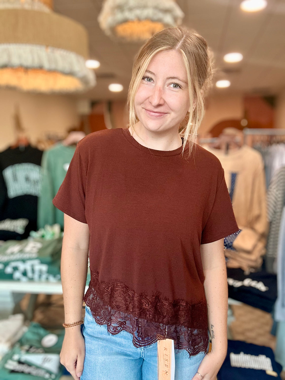 Faith Top-Brown-Les Amis-R3vel Threads, Women's Fashion Boutique, Located in Hudsonville, Michigan