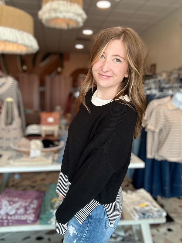 Carly Sweater-Blu Pepper-R3vel Threads, Women's Fashion Boutique, Located in Hudsonville, Michigan