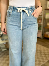 Oaklee Elastic Wide Leg-Risen-R3vel Threads, Women's Fashion Boutique, Located in Hudsonville, Michigan