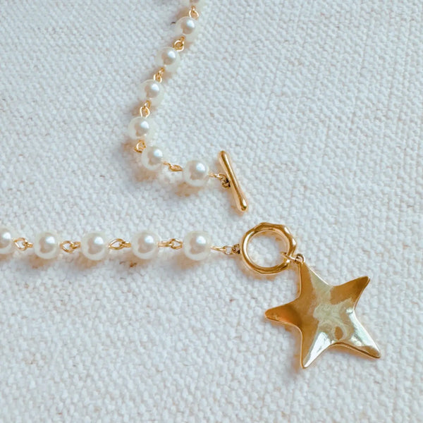 Star Pearl Necklace-ellison & young-R3vel Threads, Women's Fashion Boutique, Located in Hudsonville, Michigan
