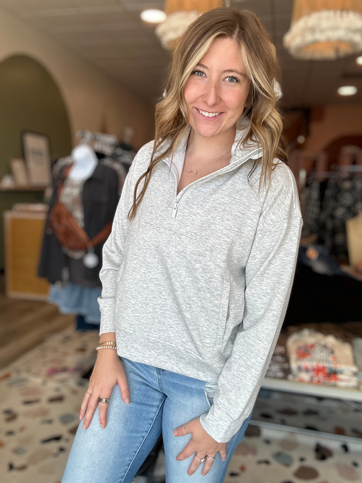 Lydia Quarter Zip-Zenana-R3vel Threads, Women's Fashion Boutique, Located in Hudsonville, Michigan