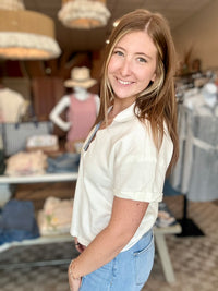 Trisha Polo-Bluivy-R3vel Threads, Women's Fashion Boutique, Located in Hudsonville, Michigan
