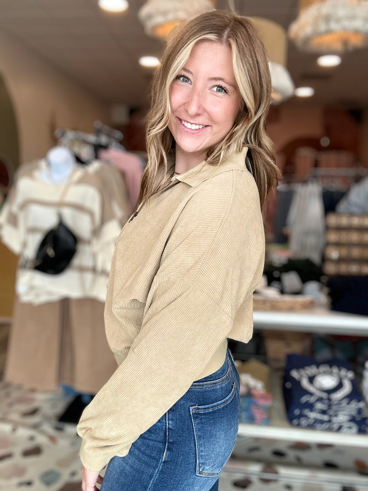 Brooklyn Half Zip-Kori-R3vel Threads, Women's Fashion Boutique, Located in Hudsonville, Michigan