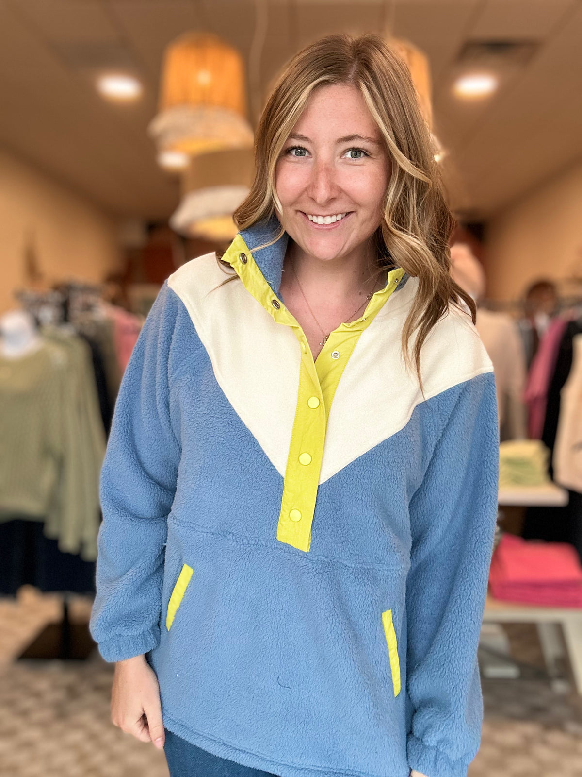 Chloe Fleece Pullover-very j-R3vel Threads, Women's Fashion Boutique, Located in Hudsonville, Michigan