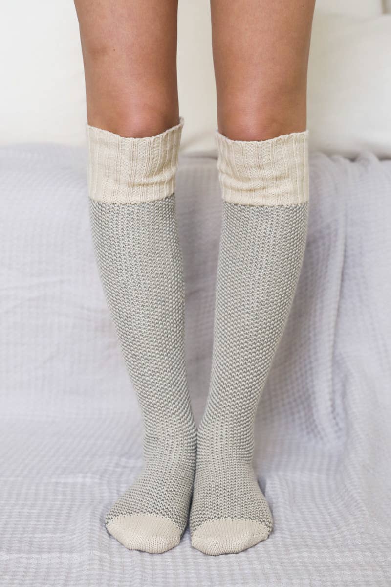 Warm & Soft Open Work Knit Lounge Socks 🧦-Leto Accessories-R3vel Threads, Women's Fashion Boutique, Located in Hudsonville, Michigan