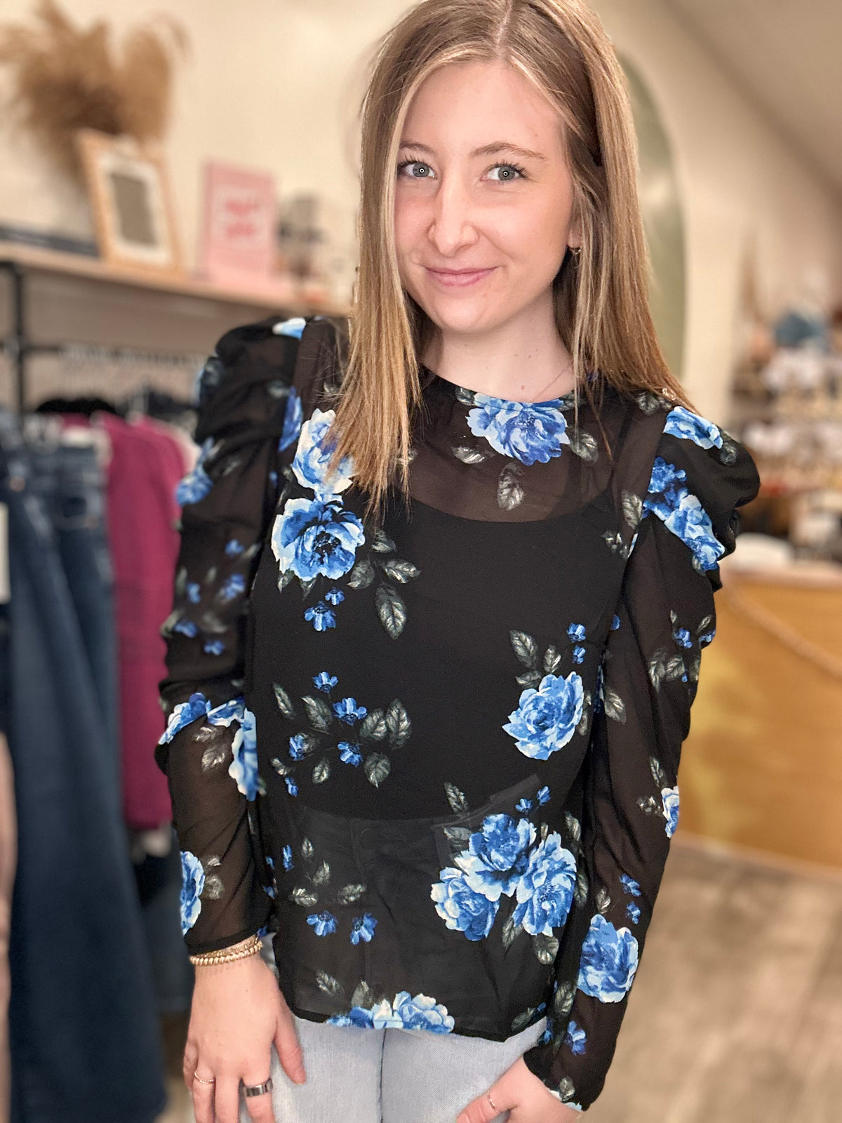 Selena Top-Blu Pepper-R3vel Threads, Women's Fashion Boutique, Located in Hudsonville, Michigan