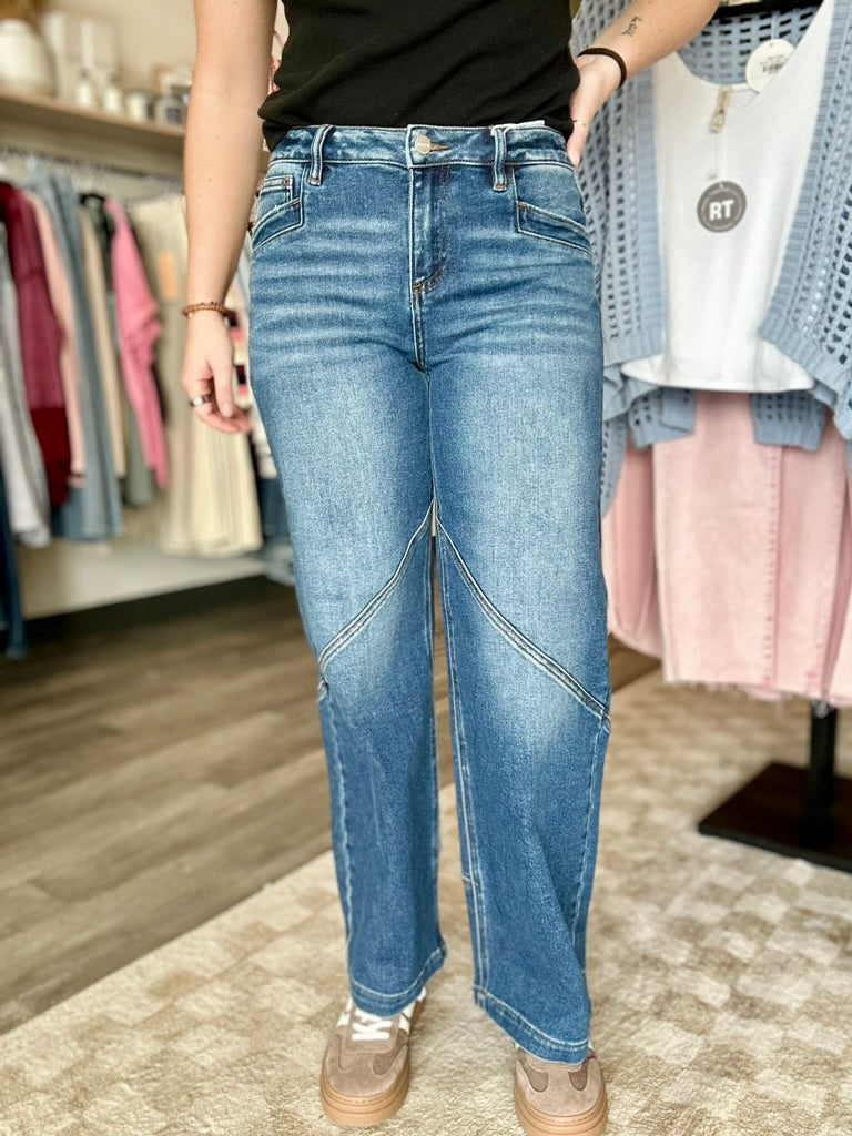 Kennedy Slouchy Denim-Risen-R3vel Threads, Women's Fashion Boutique, Located in Hudsonville, Michigan