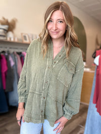 Spencer Button Up-Mittoshop-R3vel Threads, Women's Fashion Boutique, Located in Hudsonville, Michigan