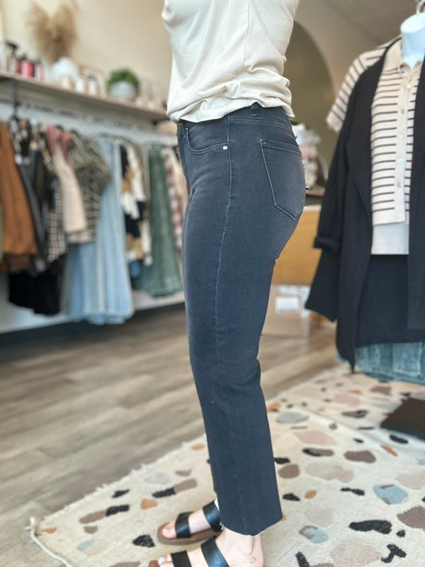 Lindsey Black Crop Jean-Risen-R3vel Threads, Women's Fashion Boutique, Located in Hudsonville, Michigan