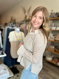 Kasey Button Down-Doe & Rae-R3vel Threads, Women's Fashion Boutique, Located in Hudsonville, Michigan