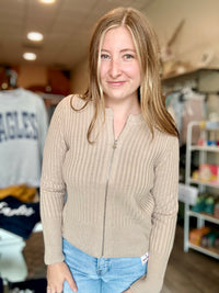 Katie Zip Up Sweater-Zenana-R3vel Threads, Women's Fashion Boutique, Located in Hudsonville, Michigan