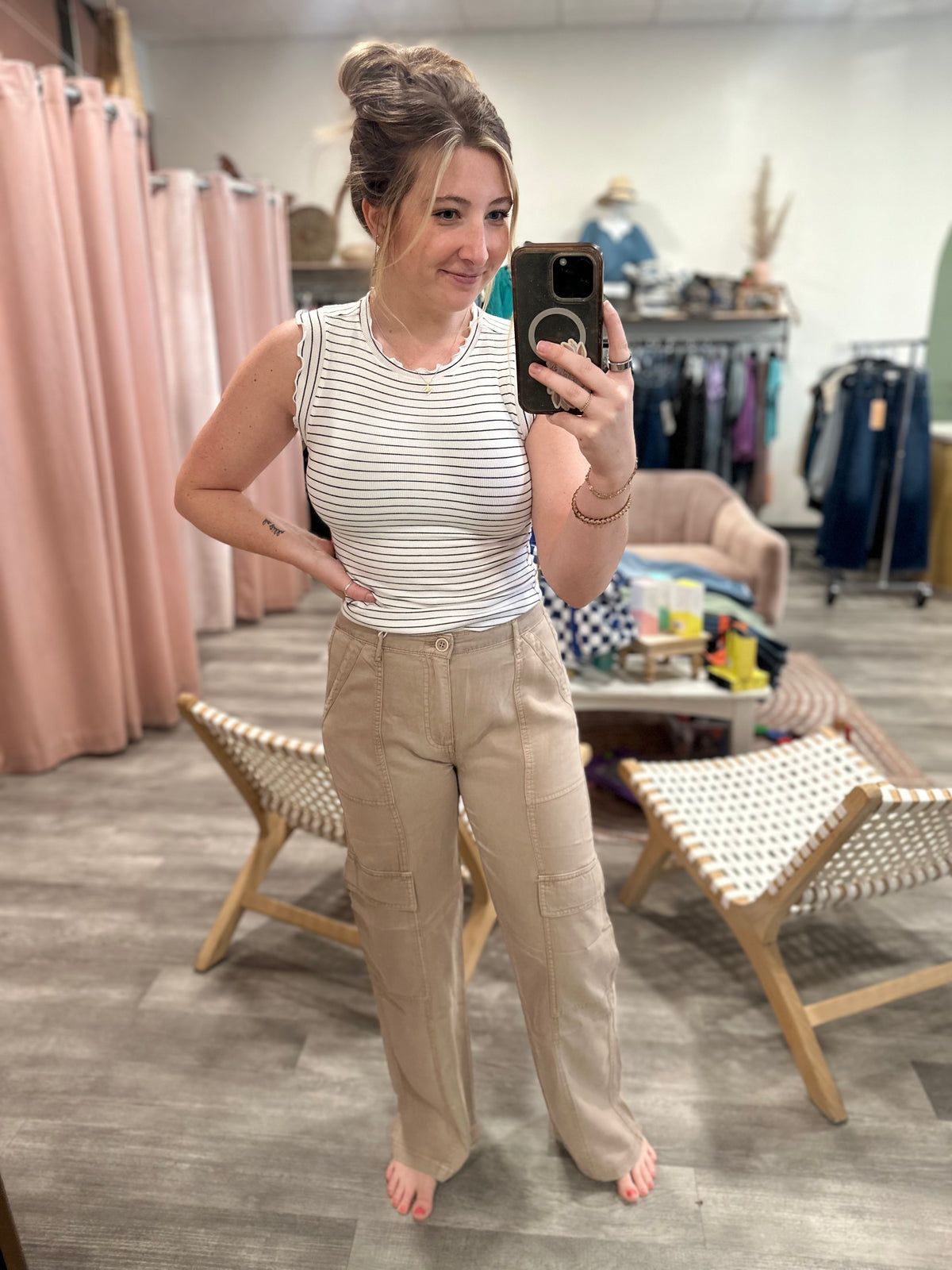 Stella Cargo Pant-Risen-R3vel Threads, Women's Fashion Boutique, Located in Hudsonville, Michigan
