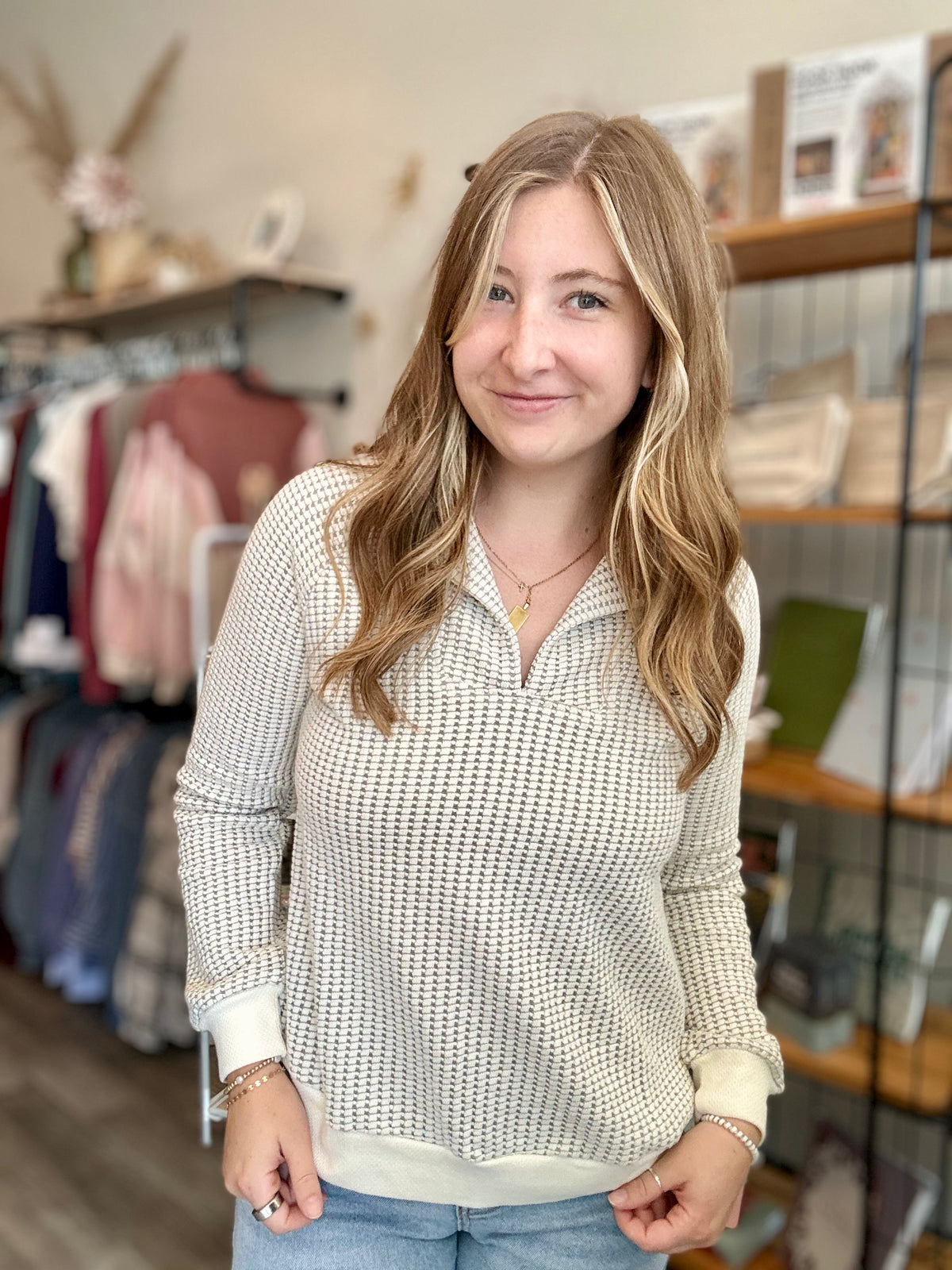 Samantha Pullover-Doe & Rae-R3vel Threads, Women's Fashion Boutique, Located in Hudsonville, Michigan