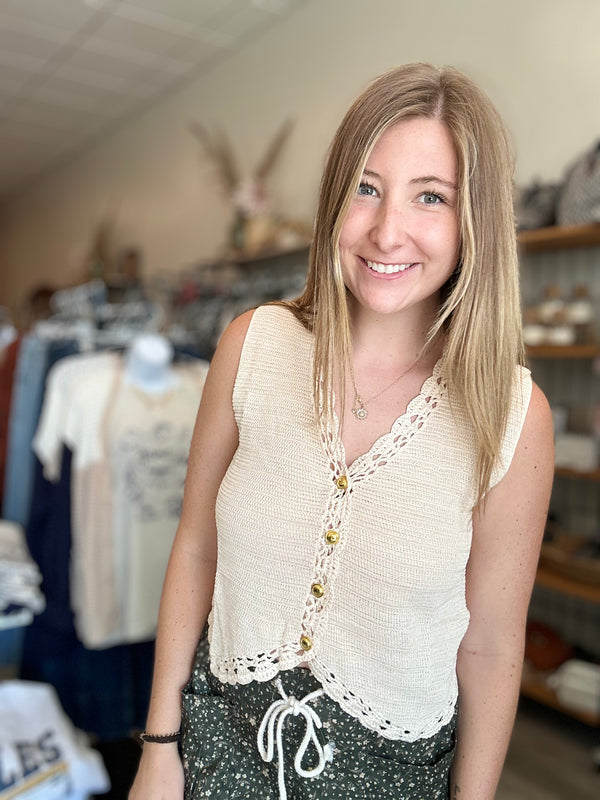 Audra Crochet Vest-Anniewear-R3vel Threads, Women's Fashion Boutique, Located in Hudsonville, Michigan