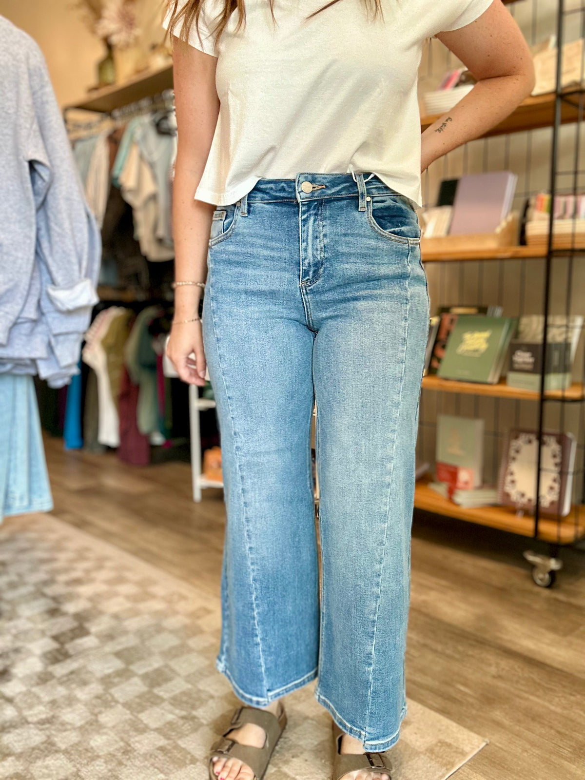 Julia Step Hem Jean-Risen-R3vel Threads, Women's Fashion Boutique, Located in Hudsonville, Michigan