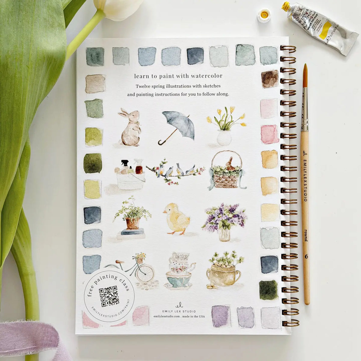 Spring Watercolor Workbook-emily lex studio-R3vel Threads, Women's Fashion Boutique, Located in Hudsonville, Michigan