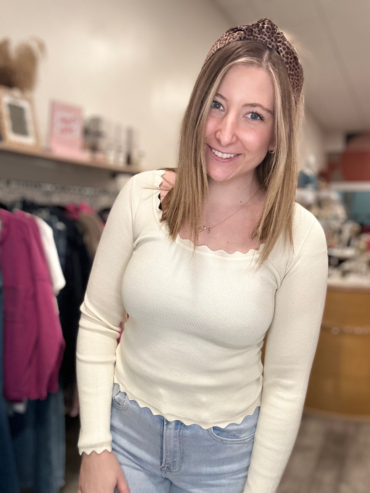 Harlow Long Sleeve-Blu Pepper-R3vel Threads, Women's Fashion Boutique, Located in Hudsonville, Michigan