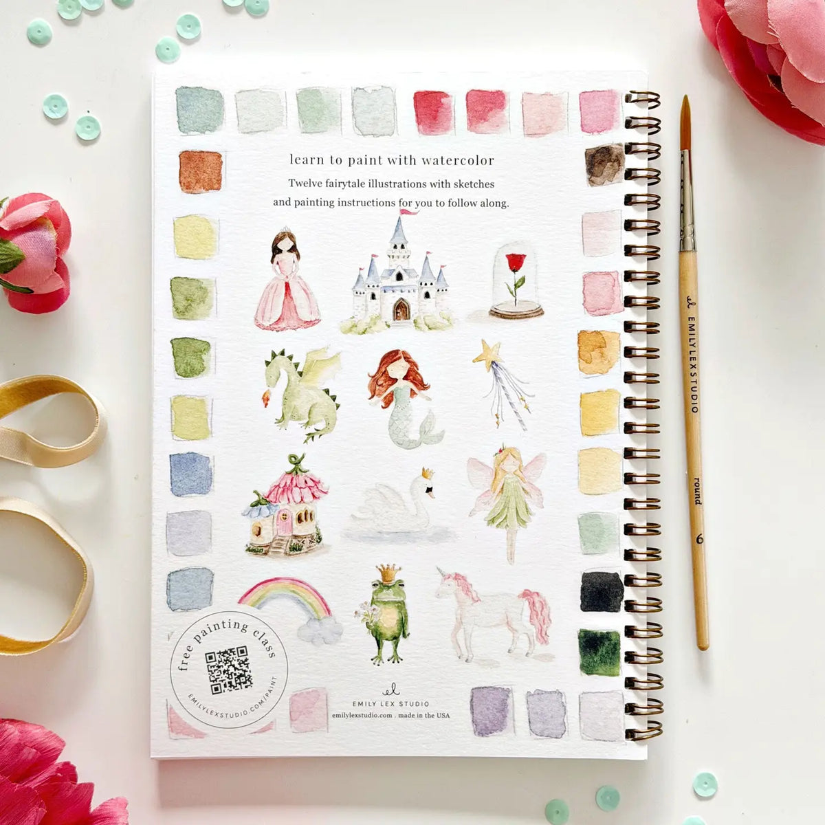 Fairytale Watercolor Workbook-emily lex studio-R3vel Threads, Women's Fashion Boutique, Located in Hudsonville, Michigan